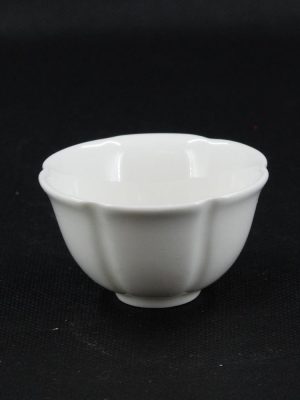 Flower Shaped White Porcelain Tea Cup