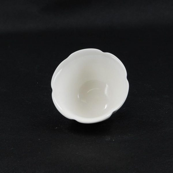 Flower Shaped White Porcelain Tea Cup