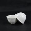Flower Shaped White Porcelain Tea Cup