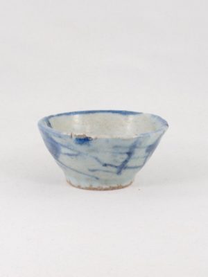 Antique Blue and White Porcelain Herb Pattern Tea Cup