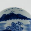 Antique Chinese Saucer in Blue and White Porcelain "Landscape"