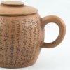 Chinese Teapot Yixing Duan Ni Form "JuLun Zhu" (巨輪珠) with Heart Sutra