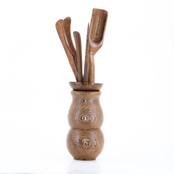 MaRou-185_6aef71ec-af47-4f05-8cd4-8fbba6ff0885_1763993753594.jpg Chinese Cha Dao Teaware Natural Wenge Wood Gourd Shape