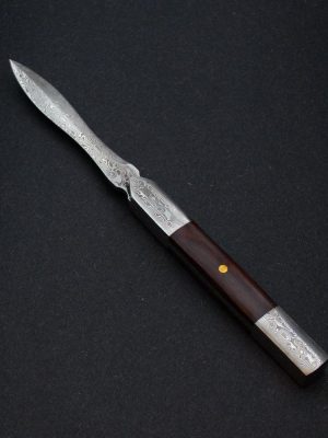 Damascene Style Stainless Steal Hard Wood Puerh  Prying Knife