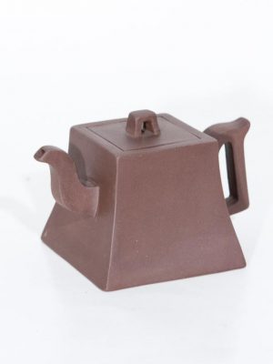 Yixing Zini Chinese Teapot Square Bell Shape 1980s