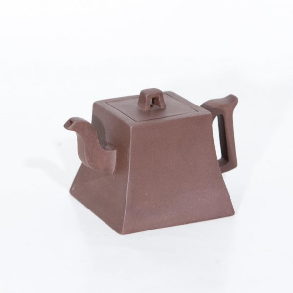 Yixing Zini Chinese Teapot Square Bell Shape 1980s