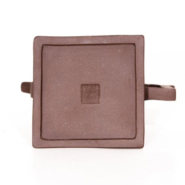 Yixing Zini Chinese Teapot Square Bell Shape 1980s
