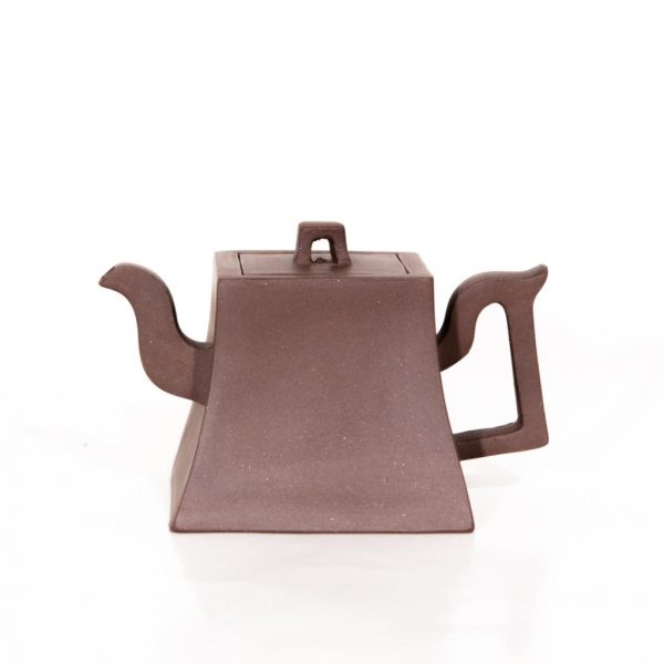 Yixing Zini Chinese Teapot Square Bell Shape 1980s