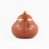 Chinese Yixing Zhuni Teapot Ancient Style Pear Shape Gold Mounted