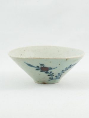 Cha Zhan Porcelain "Red Bird" Antique Style Wood-Fired Handmade Cup