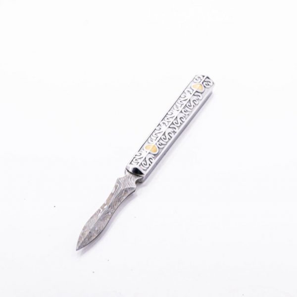 Damascus Style Stainless Steel Pu-erh Knife