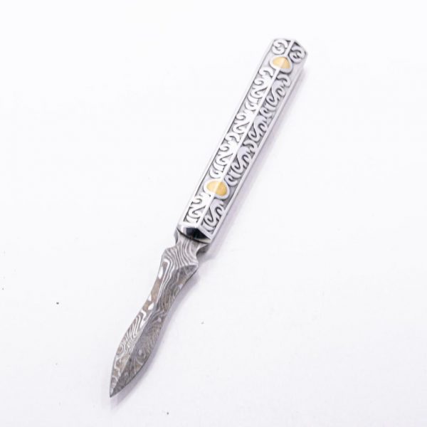 Damascus Style Stainless Steel Pu-erh Knife