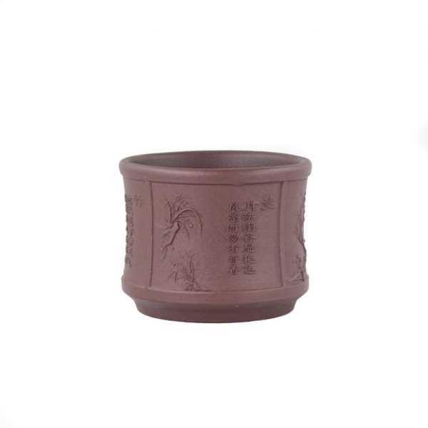Yixing Clay Cup "Four Gentlemen" (Flowers)