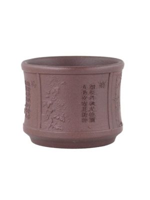Yixing Clay Cup "Four Gentlemen" (Flowers)