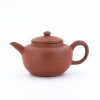 Antique Chinese Chao Zhou Red Clay Teapot Flat Lid Shui Ping (Glued Handle)