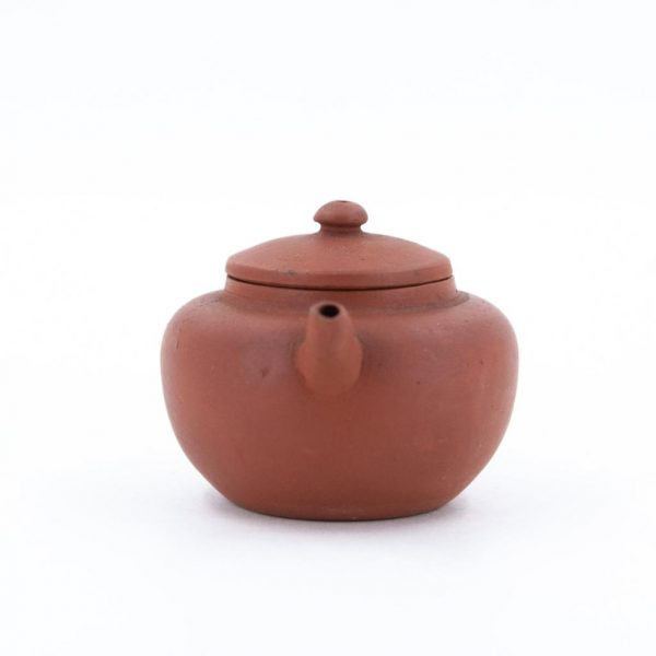Antique Chinese Chao Zhou Red Clay Teapot Flat Lid Shui Ping (Glued Handle)