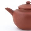 Antique Chinese Chao Zhou Red Clay Teapot Flat Lid Shui Ping (Glued Handle)