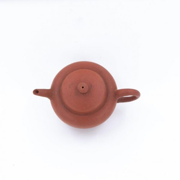 Antique Chinese Chao Zhou Red Clay Teapot Flat Lid Shui Ping (Glued Handle)