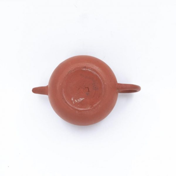 Antique Chinese Chao Zhou Red Clay Teapot Flat Lid Shui Ping (Glued Handle)