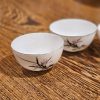 Vintage Miniature Porcelain Tea Cup  (Orchid and Plum Blossom)